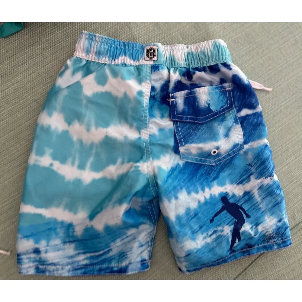 Lot Of 2 Wes Willy Boys 4T Swim Trunk Shorts Beach Surf Sharks EUC